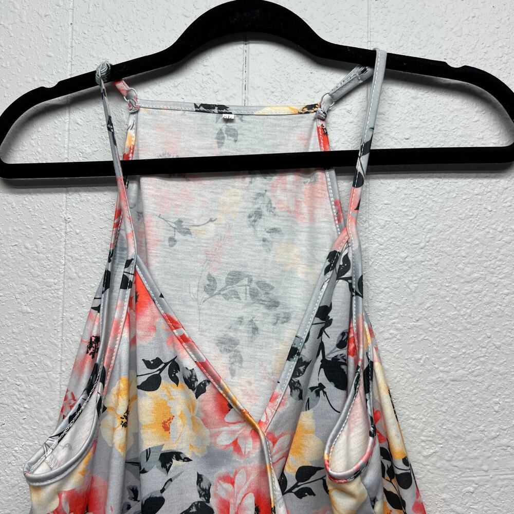 Womens Babydoll Top XL Floral Beach Gardencore Cottagecore Festival Colorful - Picture 3 of 13
